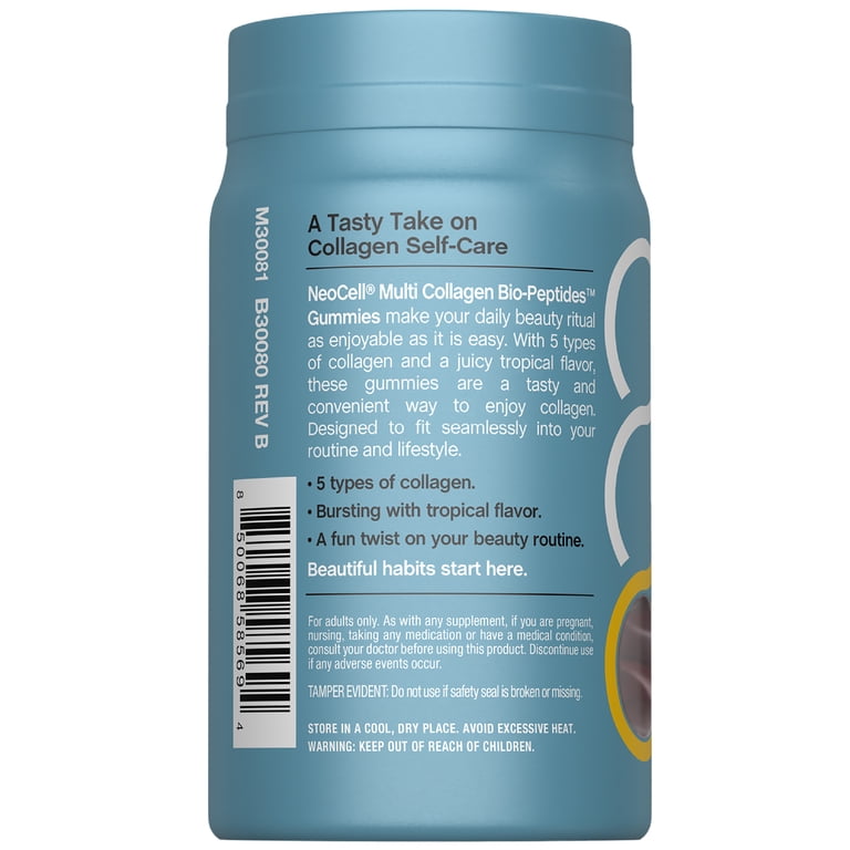 NeoCell, Multi Collagen Bio-Peptides Gummies, 60 ct, Tropical