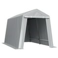 thumbnail image 5 of VEVOR Outdoor Storage Shed, 7 x 12 ft Portable Storage Tent with Roll-up Door & Vents, Waterproof Canopy Shed Shelter, Heavy Duty Frame, Patio Garage Carport for Motorcycle, Lawn Mower, Bike, Grey, 5 of 9