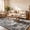 Black, variant on ICEANT 5'x7'Non-Slip Machine Washable Area Rug with Abstract Print Design,Soft,Durable, Blue/Grey