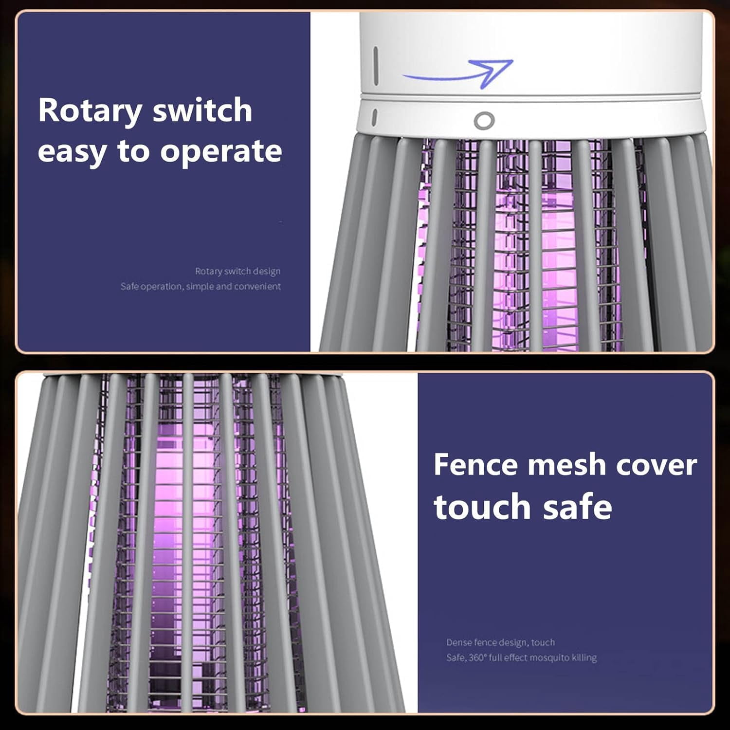 LED Bug Zapper 2.0-2024 Summer New Portable Zapper, USB Charing and Low Noise, Suitable for Indoor Home Garden Camping Picnic