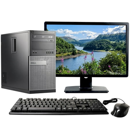 Dell OptiPlex 7020 Tower Desktop Intel Core i5-4570 3.20GHz 8GB RAM 256GB SSD Keyboard and Mouse Wi-Fi 22" LCD Monitor Windows 10 Pro PC