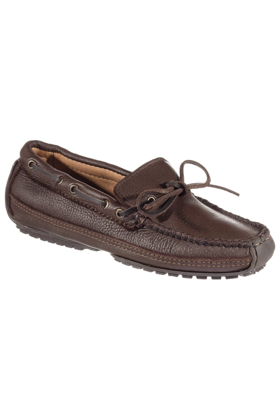 Moccasin Moosehide Weekender Moccasins for Men - Chocolate - 11M