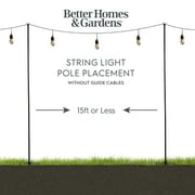 Better Homes & Gardens Commercial Grade Shatterproof LED Edison Outdoor String Lights, Heavy Duty, 28 ft, 12 Count