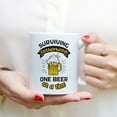 thumbnail image 3 of Custom Mugs Surviving Fatherhood One Beer Funny Drunk Dad Drinker Daddy Father Gifts Santa Father's Day Ceramic Coffee 11oz 15oz Jingle Bell Holiday Spirit, 3 of 7