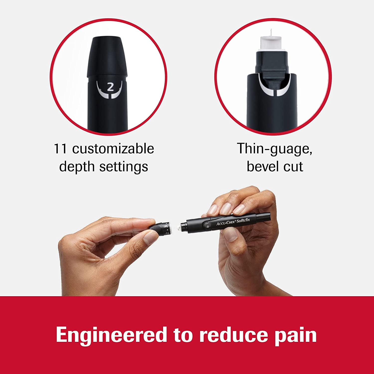 Accu-Chek Guide Glucose Monitor Kit for Diabetic Blood Sugar Testing: Guide Meter, Softclix Lancing Device, and 10 Softclix Lancets