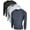 Black/Charcoal/White, variant on DEVOPS 3 Pack Men's Athletic Long Sleeve Compression Shirts (2X-Large, Black/Black/Black)