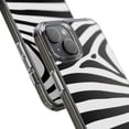 thumbnail image 3 of Clear Hybrid Shockproof Case for Apple iPhone 14 PLUS - Zebra Stripe Black and White Pattern, 3 of 5