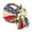 Colorful, variant on Wreath Door Garland Blue 20x14 In Decorations 4th of July Garland Red White and White Garland 4th of July Decorations Outside Independence Day Garland Flower Branch Rattan Red White Blue