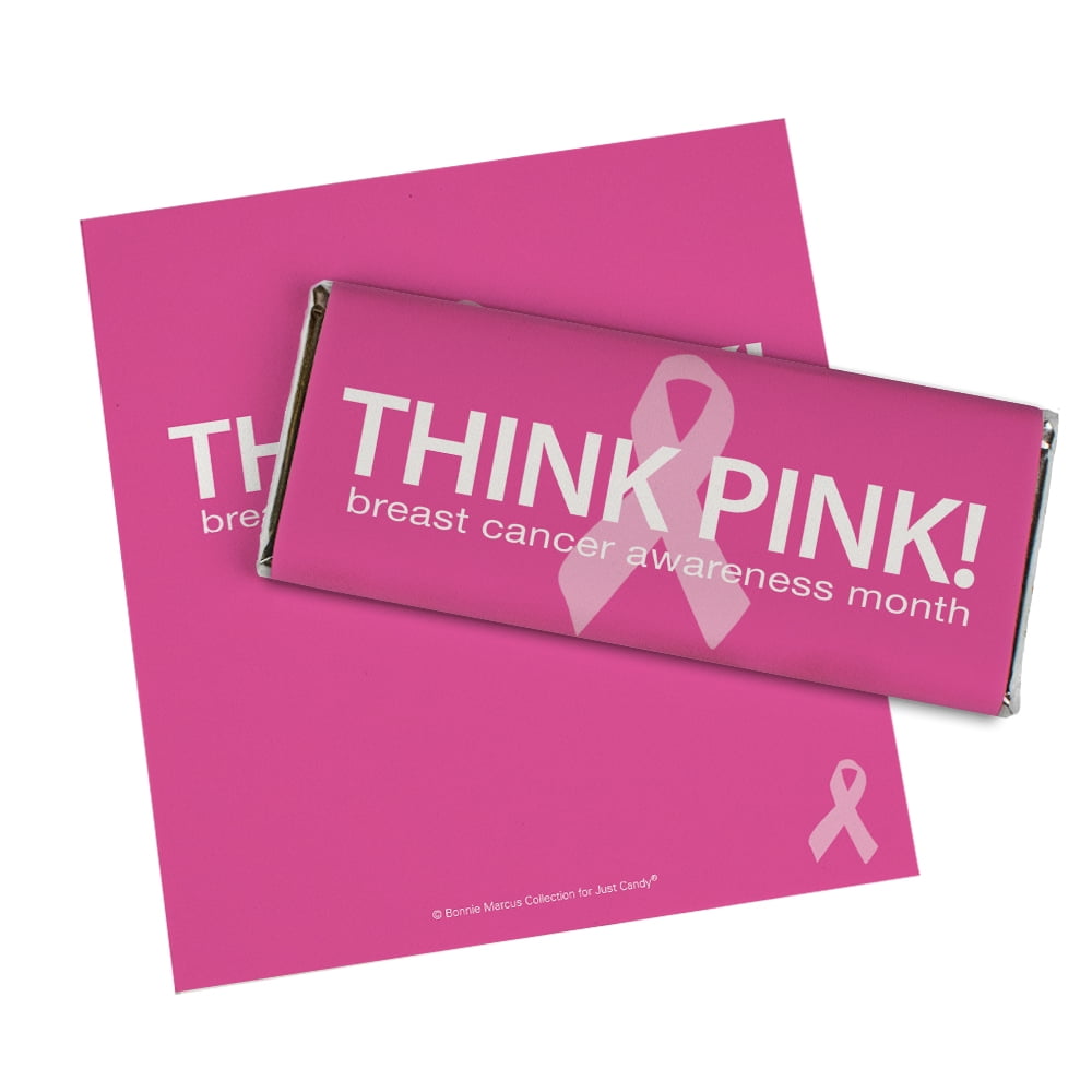 Chevron Breast Cancer Awareness Pink Ribbons Candy Bar Wrappers