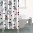 thumbnail image 4 of White Cow Strawberry Milk Jar Pattern Shower Curtain 36"x72" ,Bathroom Decorative Shower Curtains Set with 12 Hooks,Modern Waterproof Washable Shower Curtain, 4 of 6