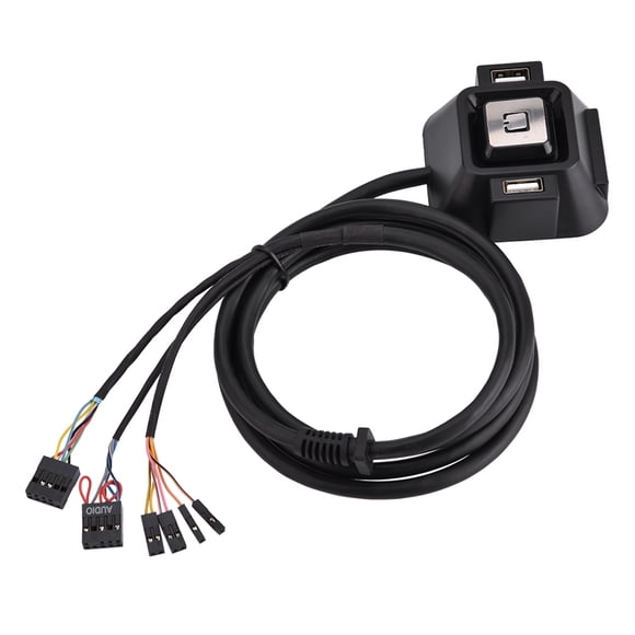 Interruptor De Caja De PC De Escritorio, Puertos USB Duales, Botón De Reinicio De Energía, Puerto De Micrófono De Audio Para Familias De Cibercafés