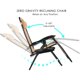 thumbnail image 4 of Tumbona Plegable Jardin, Incluye Soporte para Bebidas, Almohada, Respaldo y Reposabrazos Ajustables, Tumbona Ergonómica y Transpirable para el Almuerzo, Beige esquí esquí Gafas de esquí, 4 of 5
