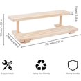 thumbnail image 2 of DICOSMETIC 2 Tier Wooden Display Risers Stand Wood Cupcake Stands Table Display Shelves Perfume Organizer White Jewelry Display Holder Spice Rack Organizer for Cosmetic Figures Dolls Collectibles, 2 of 7