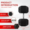 thumbnail image 2 of BalanceFrom Rubber Encased Hex Dumbbell, Black, 100 lb, 2 of 6