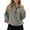 C-Grey322, variant on Women's Quarter Zip Fuzzy Sweatshirts Loungewear Windproof Solid Color Long Sleeve Stand Collar Loose Fit Double-Sized Plush Pullover Thickened Versatile Jumper Tops