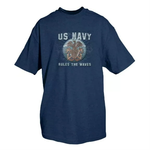 US Navy Rules The Waves Men's T-Shirt Navy - XL