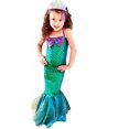 thumbnail image 4 of Gupgi Robe de Cosplay d'Halloween pour Fille Queue de Sirène Ourlet à Volants Robe à Écailles de Poisson, 4 of 9