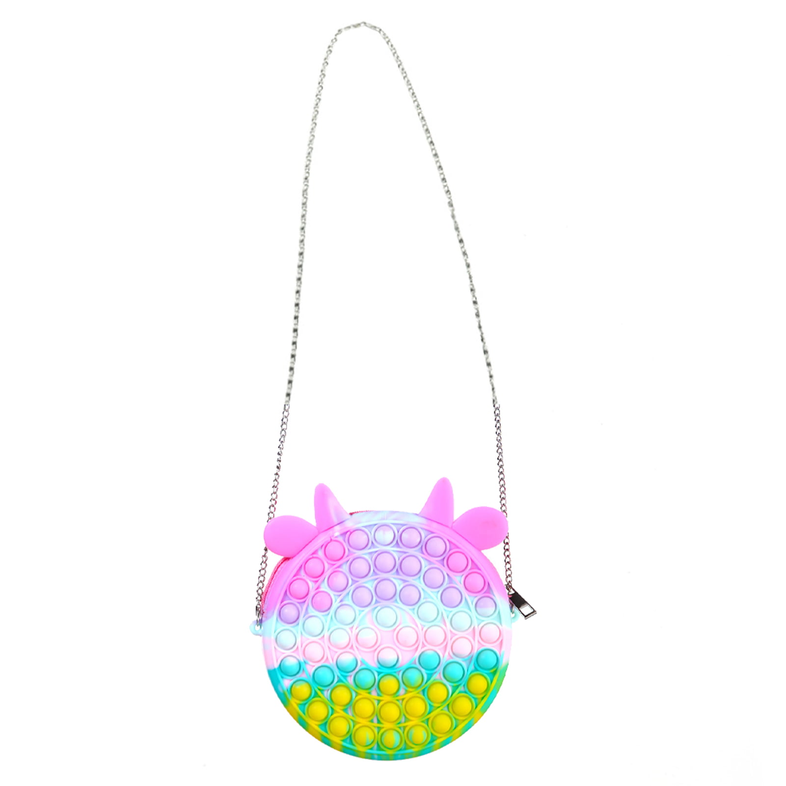 Push it Bubble Sensory Bag Fidget Toy Simple Pop Purse Women Handbag Girls Gift 