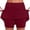 Wine, variant on hlysgo Womens 2-in-1 High Waisted Skort Wide Band Tummy Control Side Split Built-in Shorts Athletic Skirt for Tennis Golf Running Yoga Casual Wear Army Green,XL