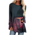 thumbnail image 2 of Ichuanyi liquidación para mujer cuello redondo halloween estampado moda de manga larga camiseta de manga larga top ICHUANYI WER202308217530, 2 of 5