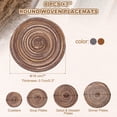 thumbnail image 2 of Uxcell 8 Pcs Manteles Individuales Redondos Tejidos, Mantel Lavable de 7 Pulgadas Resistente al Calor Decorativo para Mesa de Comedor Encimera, Café Gradiente/Ceniza Gradiente, 2 of 7