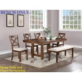 thumbnail image 2 of Xukmct Solid Wood Frame Upholstered Cushion Dining Bench for Home, Bedroom, Dining Room, Brown, 2 of 7