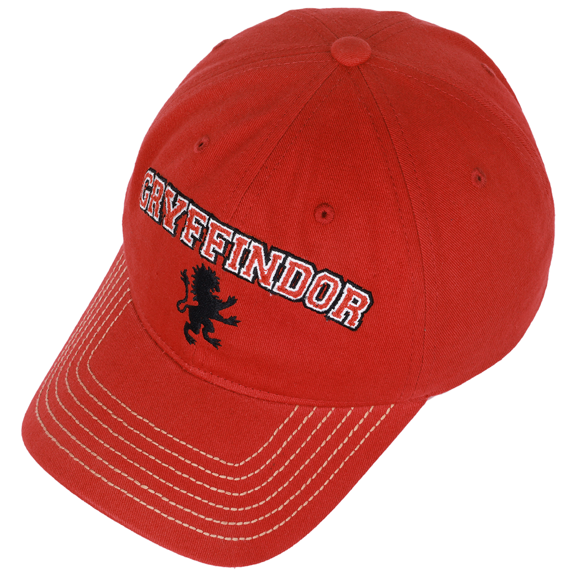 Harry Potter Baseball Cap, Gryffindor Dad Hat with Curved Brim, Red, One Size