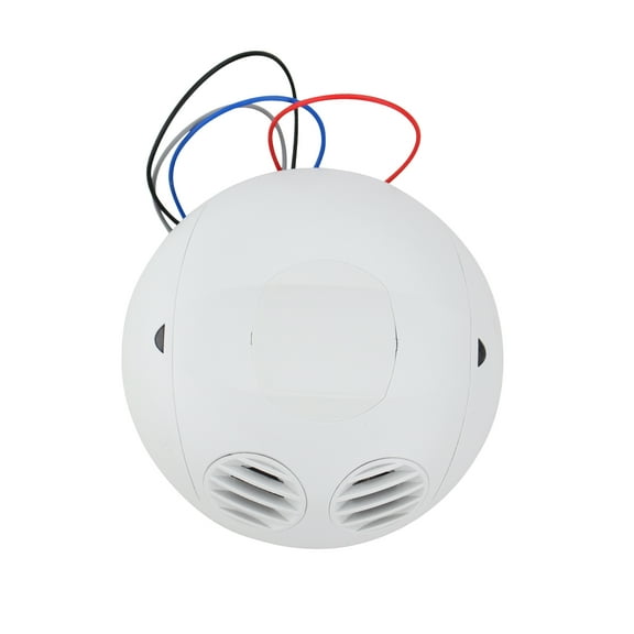 Leviton OSC05-U0W Ceiling Mount Occupancy Sensor, Ultrasonic, 180 Degree, 500 sq. ft. Coverage, Self-Adjusting, White