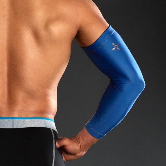 Tommie Copper Tommie Copper Sport Compression Arm Sleeve, Blue, Large