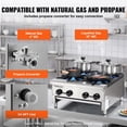 thumbnail image 3 of VEVOR Commercial Gas Range Stove 4 Burners Countertop Cooking Hot Plate Kitchen, 3 of 9