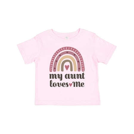 

Inktastic My Aunt Loves Me Boho Rainbow Niece Gift Toddler Toddler Girl T-Shirt