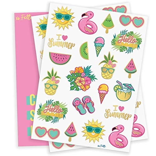 xo, Fetti Summer Pool Party Tatuajes Temporales para Niños - Estilos de purpurina | Sumini xo, Fetti xo, Fetti
