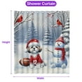 thumbnail image 5 of Hello Winter Shih Tzu Football Snowman Welcome Snowy Morning Shower Curtain Lion Dog Lover Gifts Waterproof Bathroom Bathtub Curtain - 01012, 5 of 5