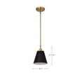 thumbnail image 6 of Nuvo Lighting Dover 1 Light Small Pendant Black with Vintage Brass, 6 of 6