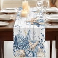 thumbnail image 3 of Table Runners 72 Inches Long Dress Scarves, Blue Eucalyptus Coastal Farmhouse Kitchen/Dining Table Runner, Coffee Tablerunners, Beach Starfish Shell Nautical Retro 16x72 Inch, 3 of 9