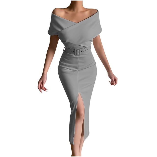 Ceintures pour Femmes pour Robes Mode Décontractée Ceinture Sans Bretelles Solide Ceinture Col en V Robes Mode Ceintures pour Femmes Robes