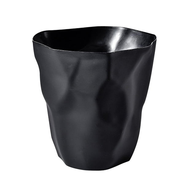 Papelera Bote de Basura Bote de Basura sin Tapa Minimalista Duradero Bote de Basura Tapa Abierta para Dormitorio debajo del Escritorio Sala de Estar Negro