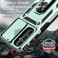 thumbnail image 6 of for Samsung Galaxy A14 5G Case with HD Screen Protector & Slide Camera Cover & Kickstand, Samsung A14 5G Case [Military-Grade] Phone Case (Green, Galaxy A14 5G), 6 of 16