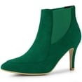 thumbnail image 1 of Unique Bargains Women's Pointed Toe Stiletto Heel Chelsea Boots, 1 of 6