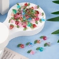 thumbnail image 5 of 56pcs 7 colors Glass & Acrylic Charms Trumpet Flower Mixed color 12~14x8~8.5mm Hole: 2.5mm 8pcs/color, 5 of 8