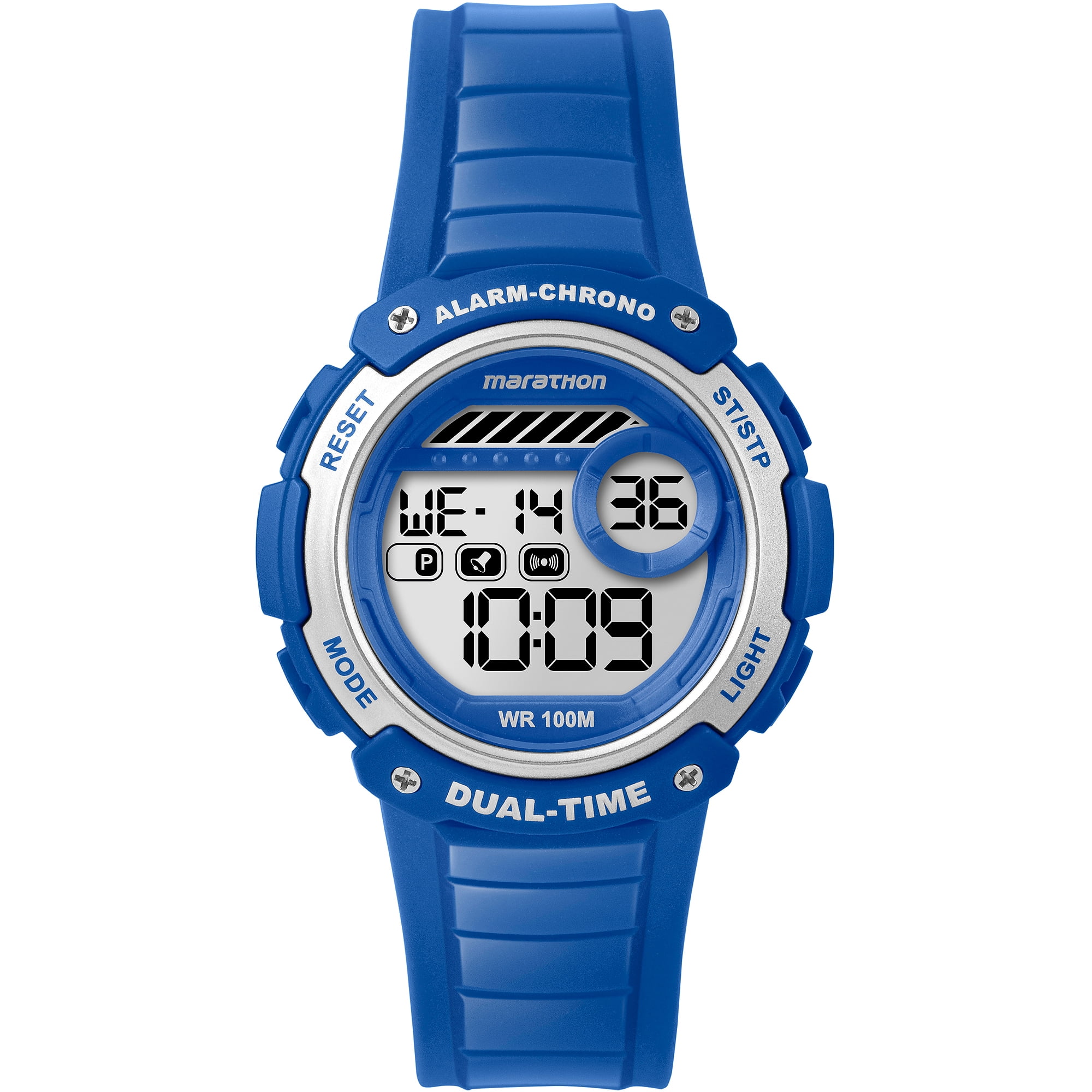 Timex Unisex TW5K85000M6 Marathon Digital Display Quartz Blue Watch ...