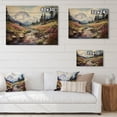 thumbnail image 4 of Designart "Mountains in Full Bloom" Landscapes Print on Natural Pine Wood, 4 of 5