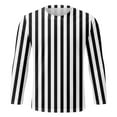 thumbnail image 4 of GBSYEWXS Men Tee Crew Neck Long Sleeve Vertical Striped Print T-Shirts Daily Wear Cool Shirts Black, 4 of 4