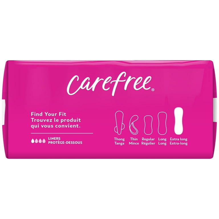 CAREFREE® Panty Liners, Extra Long, Unscented, 8 Hour Odor Control, 93ct 