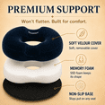 thumbnail image 3 of Sleepavo Seat Donut Pillow for Tailbone Pain Relief Cushion - Hemorrhoid pillow - Butt Cushions Pillow for Pressure Relief, Chair, Coccyx, Sciatica, Postpartum Pregnancy Sitting Pillow Donut Cushion, 3 of 8