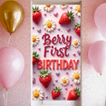 thumbnail image 5 of Floral Decorations Berry First Birthday Strawberry Theme Banner Daisy Design for First Birthday Party Kids Celebration, 5 of 8