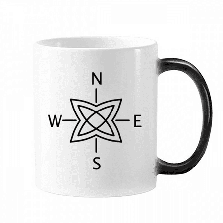 

Pattern Line Flower Direction Mug Changing Color Cup Morphing Heat Sensitive 12oz