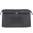 thumbnail image 1 of Pre-Owned Christian Dior Old Clutch Bag, Honeycomb Pattern, Vintage PVC, Black, A5, Dior,..., 1 of 20