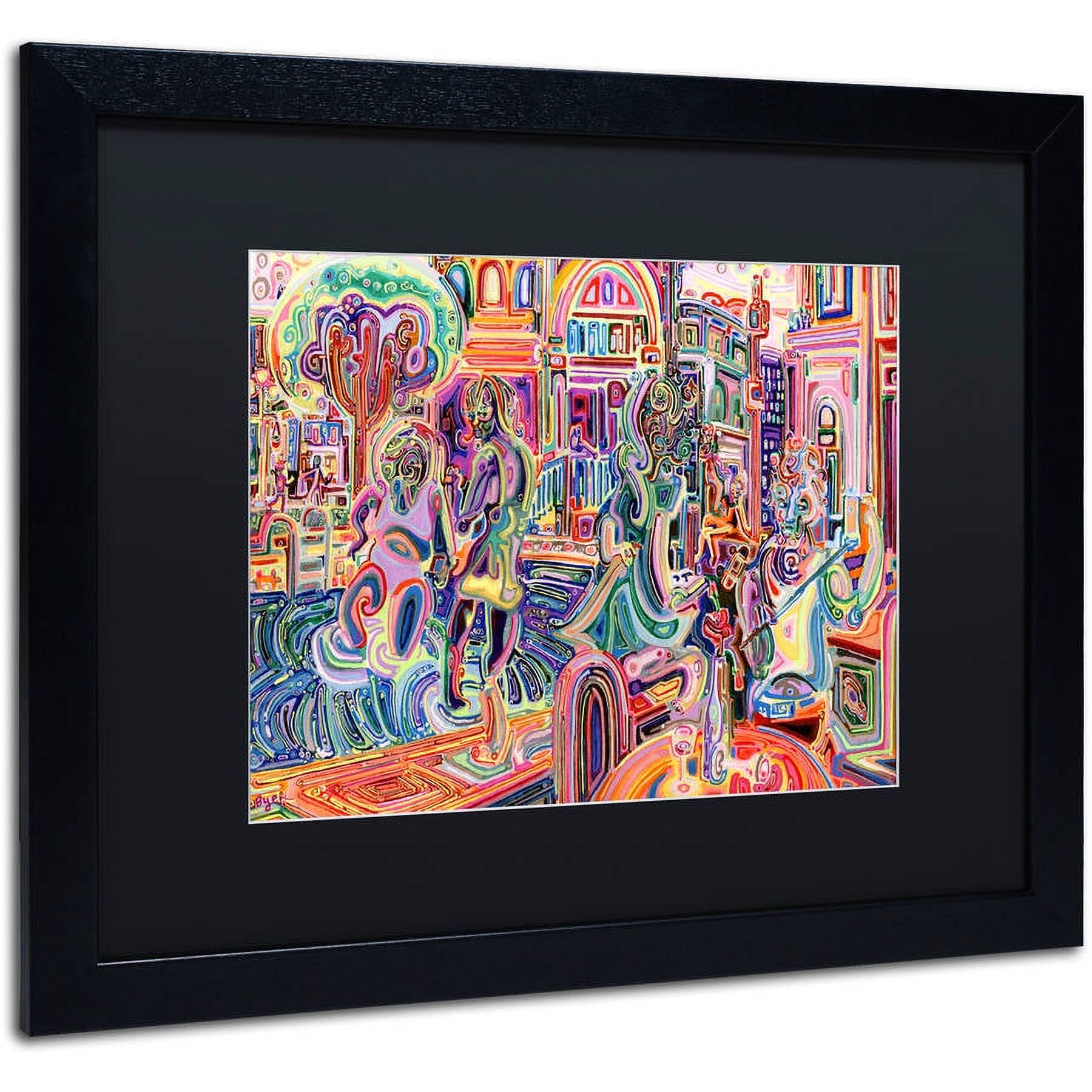 Trademark Fine Art "Cells" Canvas Art by Josh Byer, Black Matte, Black Frame