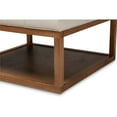 thumbnail image 4 of Baxton Studio Alvere Beige Tissu Rembourré Pouf Fini Marron, 4 of 7